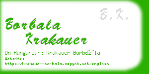 borbala krakauer business card